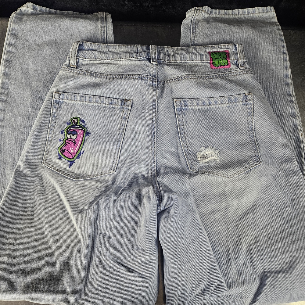 Empyre Light Blue Distressed Jeans with Sprag  Patches